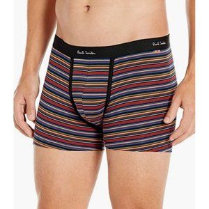 Paul Smith Men"s Striped Logo Band Trunk Long  Boxer Brief Size M Underwear NWOT